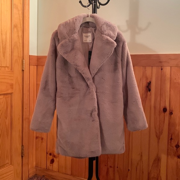 Abercrombie & Fitch Jackets & Blazers - Faux Fur Mid Length Jacket